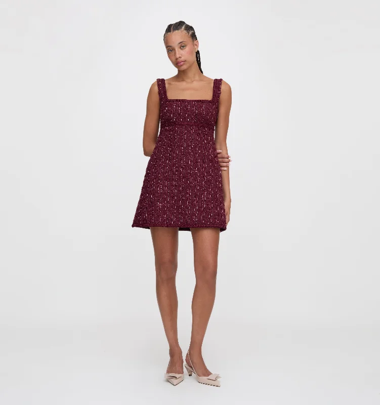 Maxi dresses with off - the - shoulder styles for a romantic and breezy lookThe Bennett Dress - Burgundy Tweed Maxi dresses with off - the - shoulder styles for a romantic and breezy lookThe Bennett Dress - Burgundy Tweed