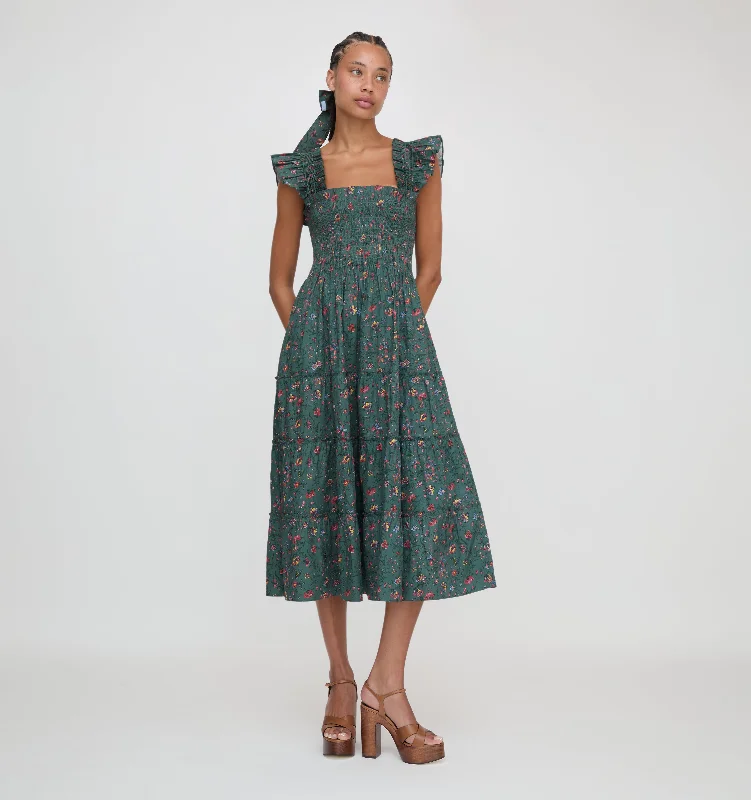 Plaid maxi dresses for fall fashion eventsThe Ellie Nap Dress - Bottle Green Fleur Chintz Plaid maxi dresses for fall fashion eventsThe Ellie Nap Dress - Bottle Green Fleur Chintz