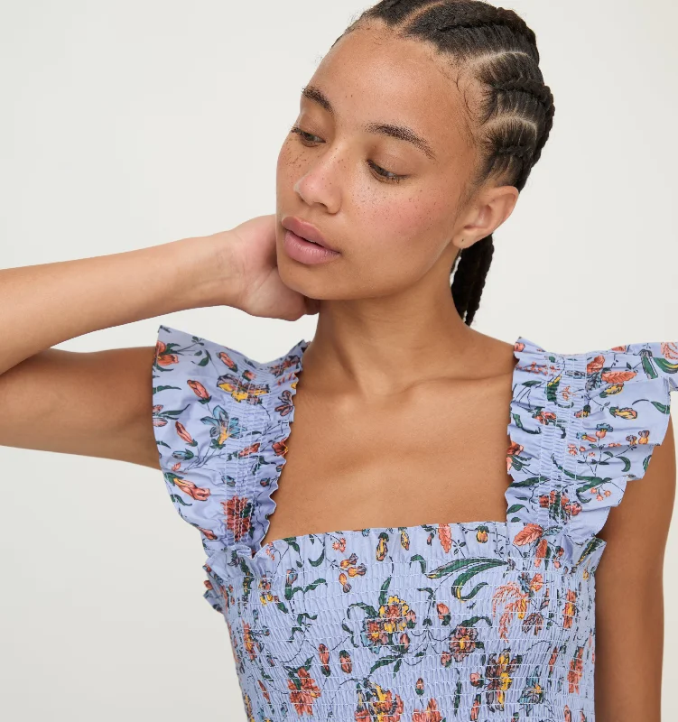 Maxi dresses with a ruched bodice for a more form - fitting and feminine shapeThe Ellie Nap Dress - Thistle Fleur Chintz Maxi dresses with a ruched bodice for a more form - fitting and feminine shapeThe Ellie Nap Dress - Thistle Fleur Chintz