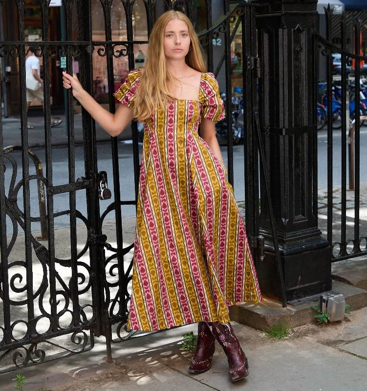 Maxi dresses with polka dot prints for a playful styleThe Matilda Dress - Ikat Topiary Maxi dresses with polka dot prints for a playful styleThe Matilda Dress - Ikat Topiary