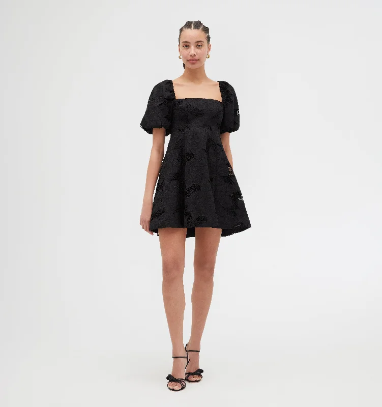 Maxi dresses with ribbed textures for a unique and tactile lookThe Matilda Mini Dress - Black Floral Lace Maxi dresses with ribbed textures for a unique and tactile lookThe Matilda Mini Dress - Black Floral Lace