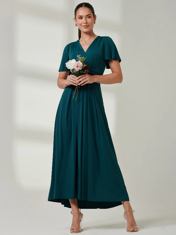 Maxi dresses with side slits for a touch of allureWrap Bodice Super Smooth Jersey Maxi Dress, Forest Green Maxi dresses with side slits for a touch of allureWrap Bodice Super Smooth Jersey Maxi Dress, Forest Green