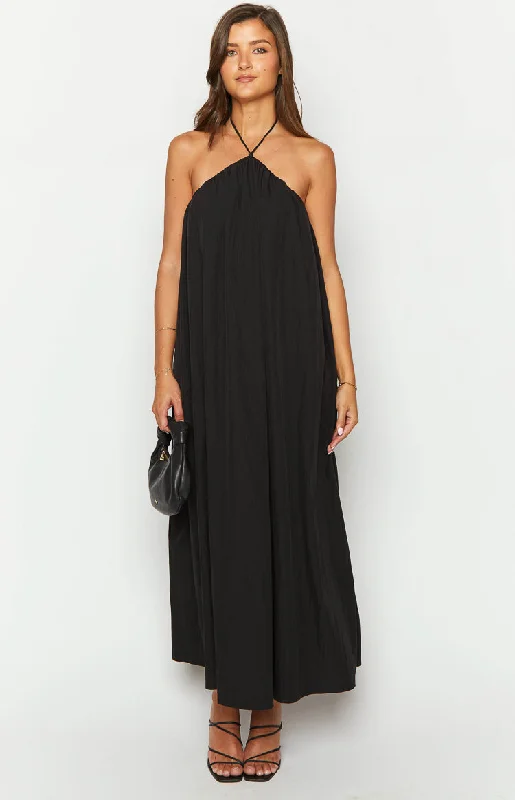Maxi dresses with a ruched bodice for a more form - fitting and feminine shapeZiggy Black Halter Neck Maxi Dress Maxi dresses with a ruched bodice for a more form - fitting and feminine shapeZiggy Black Halter Neck Maxi Dress