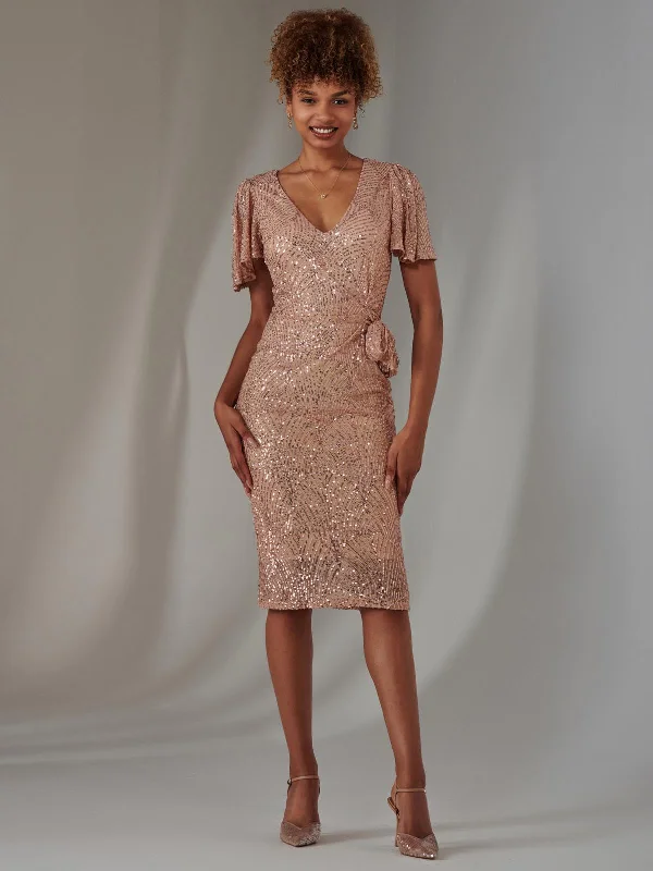 Midi dresses with tiered skirts for a bohemian festival lookAll Over Sequin Dress Midi Dress, Rose Gold Midi dresses with tiered skirts for a bohemian festival lookAll Over Sequin Dress Midi Dress, Rose Gold