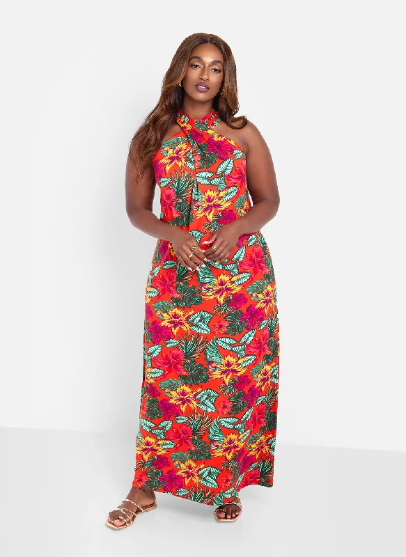 Sheath midi dresses with beaded embellishments for a formal occasionBeach Stroll Halter Slip Maxi Dress - Red Sheath midi dresses with beaded embellishments for a formal occasionBeach Stroll Halter Slip Maxi Dress - Red