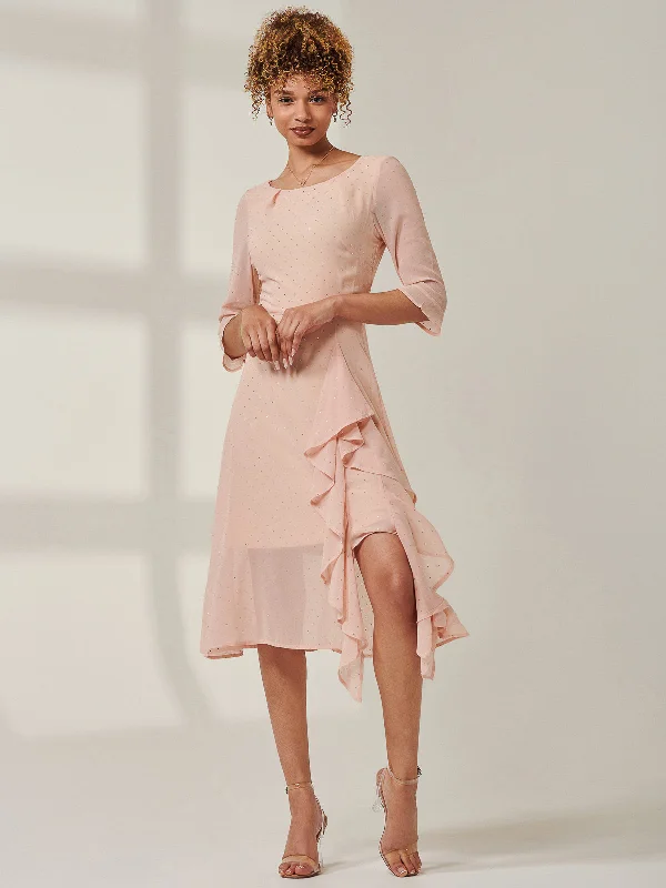 Midi dresses with button - down skirts for a unique and functional designDiamante Embellished Chiffon Midi Dress, Nude Midi dresses with button - down skirts for a unique and functional designDiamante Embellished Chiffon Midi Dress, Nude
