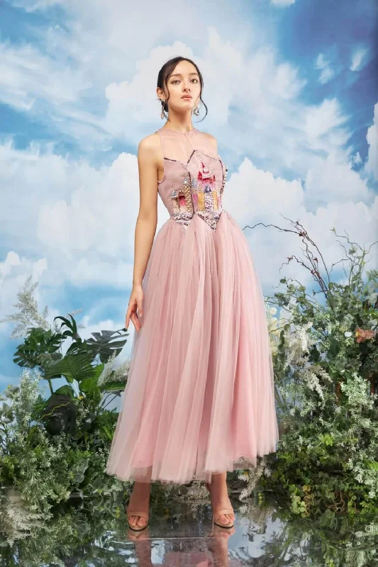 Midi dresses with tiered skirts for a bohemian festival lookFalcon Gathered Illusion Neck Mesh Sheer Midi Dress Midi dresses with tiered skirts for a bohemian festival lookFalcon Gathered Illusion Neck Mesh Sheer Midi Dress