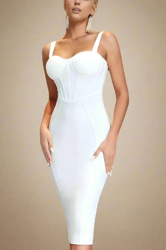 Midi dresses with off - the - shoulder necklines for a flirty lookLola Bodycon Midi Dress - Pearl White Midi dresses with off - the - shoulder necklines for a flirty lookLola Bodycon Midi Dress - Pearl White
