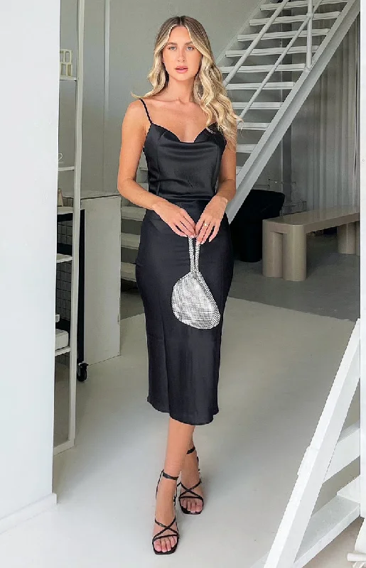 Midi dresses with polka dot prints for a playful summer outfitSchiffer Slip Midi Dress Black Midi dresses with polka dot prints for a playful summer outfitSchiffer Slip Midi Dress Black