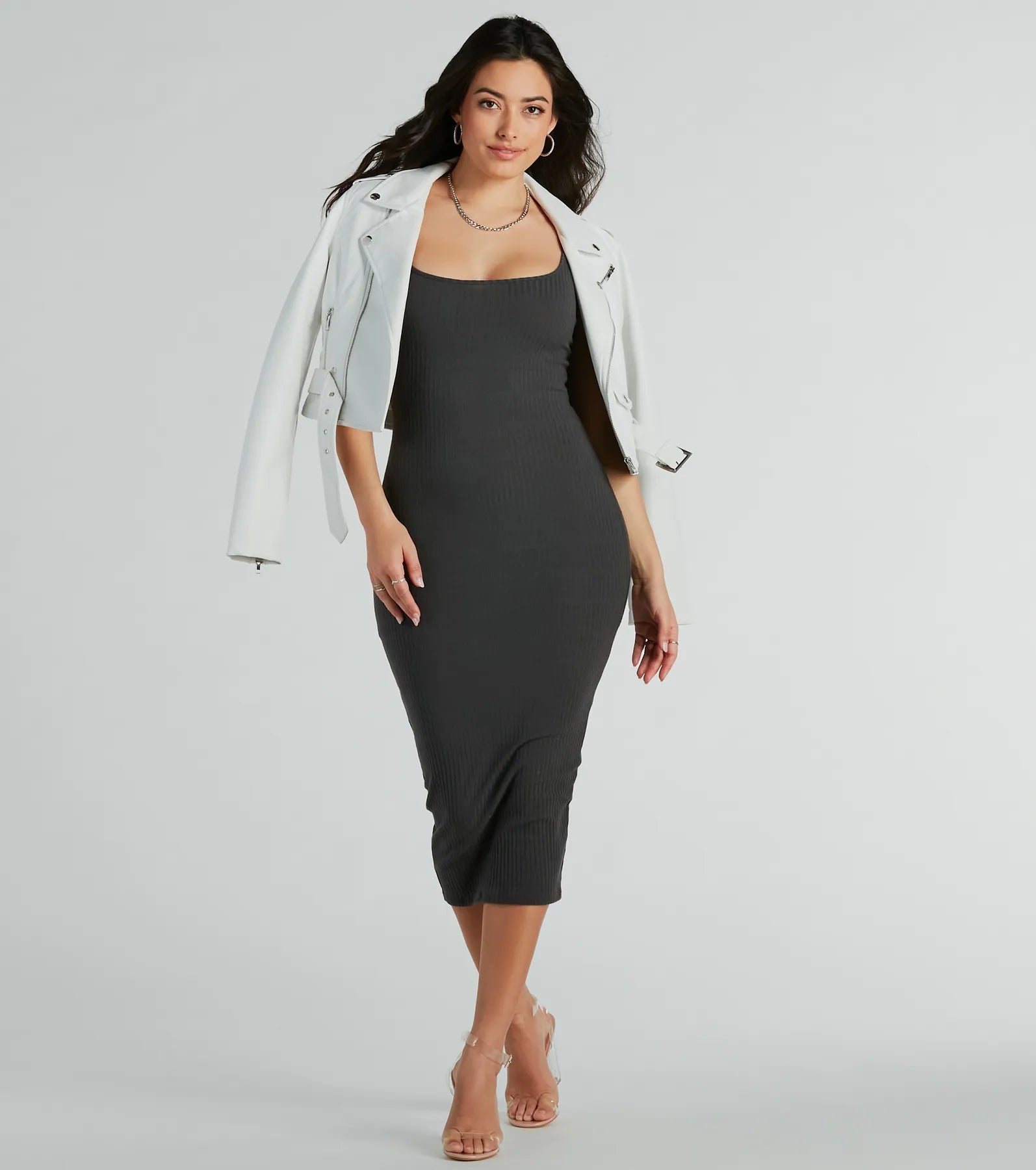 Midi dresses with ruffled sleeves for a more feminine and voluminous lookSo Effortless Ribbed Knit Bodycon Midi Dress Midi dresses with ruffled sleeves for a more feminine and voluminous lookSo Effortless Ribbed Knit Bodycon Midi Dress