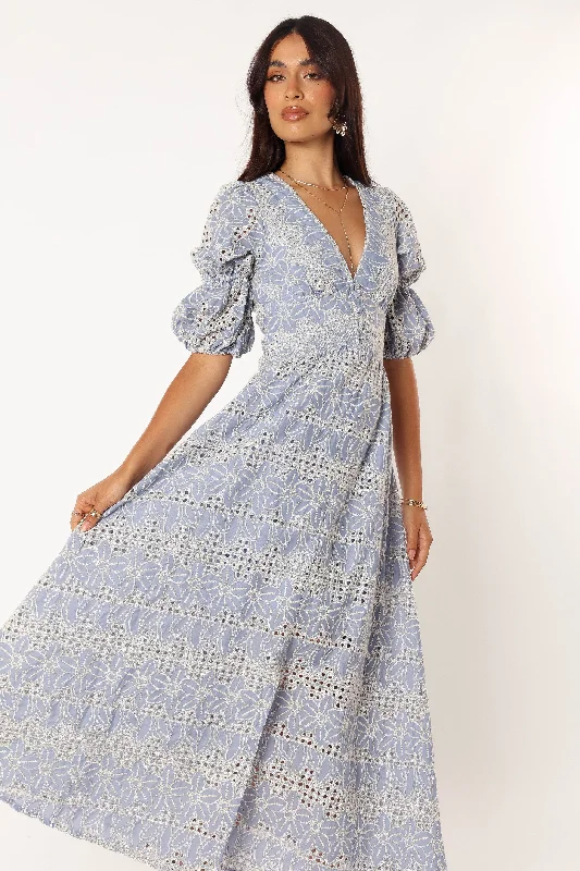 Midi dresses with asymmetric hems for a fashion - forward and dynamic appearanceTani Midi Dress - Blue Midi dresses with asymmetric hems for a fashion - forward and dynamic appearanceTani Midi Dress - Blue