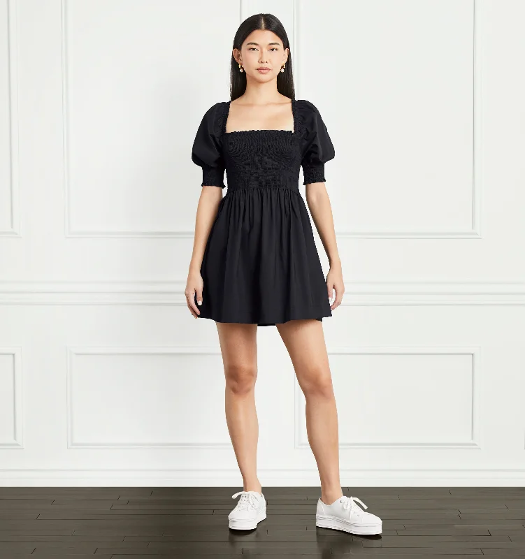 Midi dresses with one - shoulder designs for a modern and asymmetric styleThe Athena Nap Dress - Black Cotton Midi dresses with one - shoulder designs for a modern and asymmetric styleThe Athena Nap Dress - Black Cotton