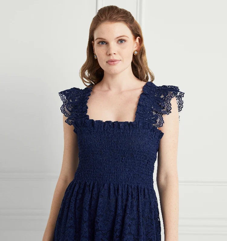Midi dresses with printed lining for a hidden and stylish detailThe Lace Ellie Nap Dress - Navy Lace Midi dresses with printed lining for a hidden and stylish detailThe Lace Ellie Nap Dress - Navy Lace