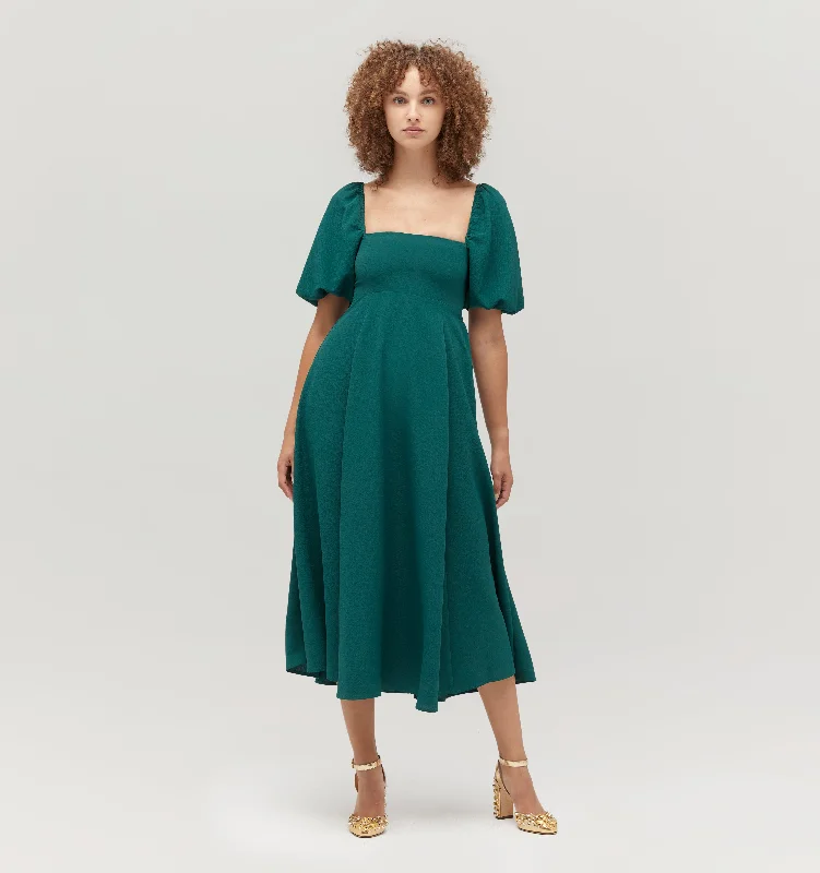 Midi dresses with button - front designs for a classic touchThe Matilda Dress - Botanical Garden Crepe Midi dresses with button - front designs for a classic touchThe Matilda Dress - Botanical Garden Crepe