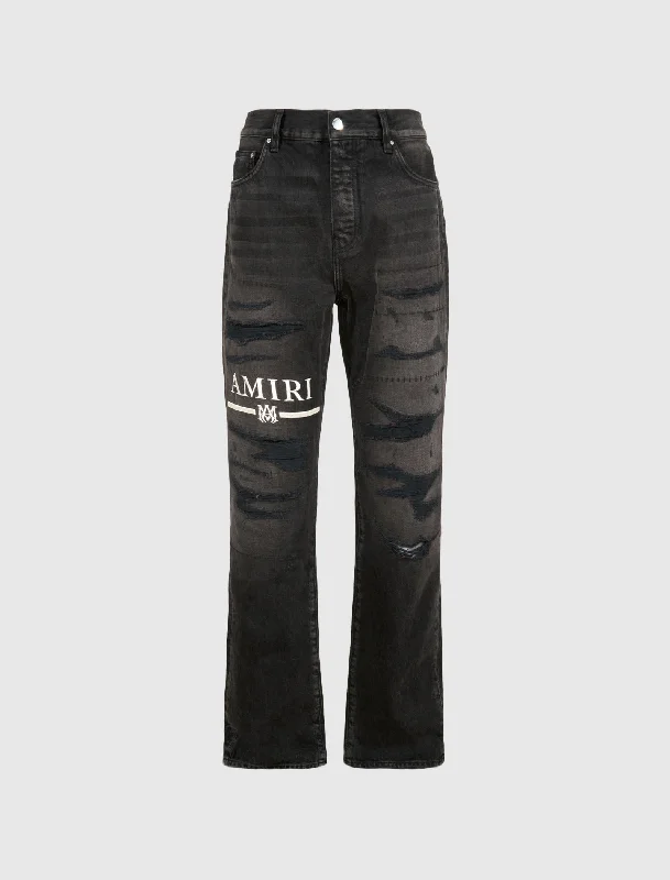 Men's Cargo Jeans with Multiple Pockets for a Practical and Outdoor - Friendly LookMA BAR LOGO JEAN