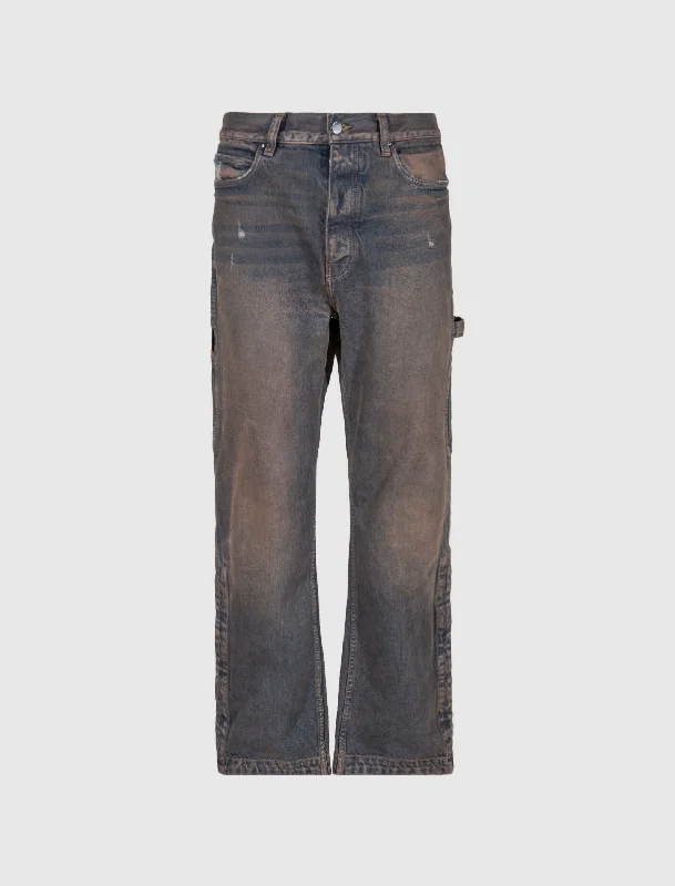 Men's Low - Rise Jeans in a Light Wash for a Casual and Youthful LookSTACK WORKMAN JEAN