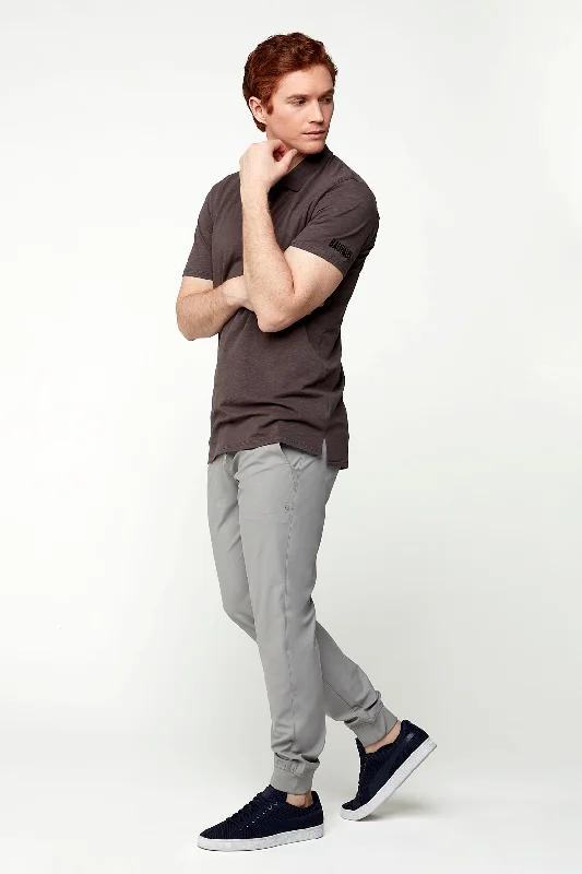 Men's Jeans with an Elastic Waistband for Ultimate ComfortAXEL - Pull-On Jogger with Elasticized Waist & Cuffs - Light Grey Men's Jeans with an Elastic Waistband for Ultimate ComfortAXEL - Pull-On Jogger with Elasticized Waist & Cuffs - Light Grey