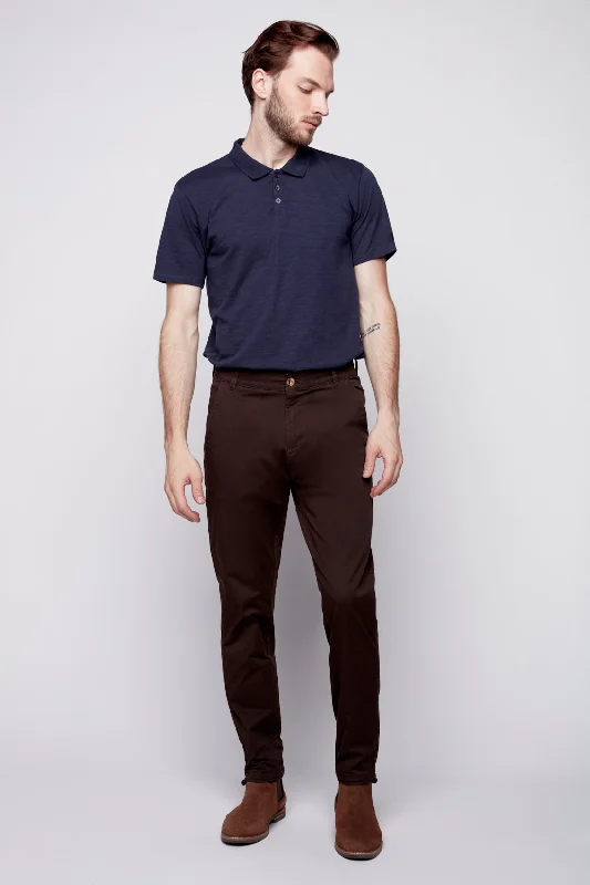 Plus Size Men's Bootcut Jeans with a Relaxed Waist for a Classic and Comfortable FitELTON - Slim Fit Chinos (Convertible Joggers) - Brown Plus Size Men's Bootcut Jeans with a Relaxed Waist for a Classic and Comfortable FitELTON - Slim Fit Chinos (Convertible Joggers) - Brown