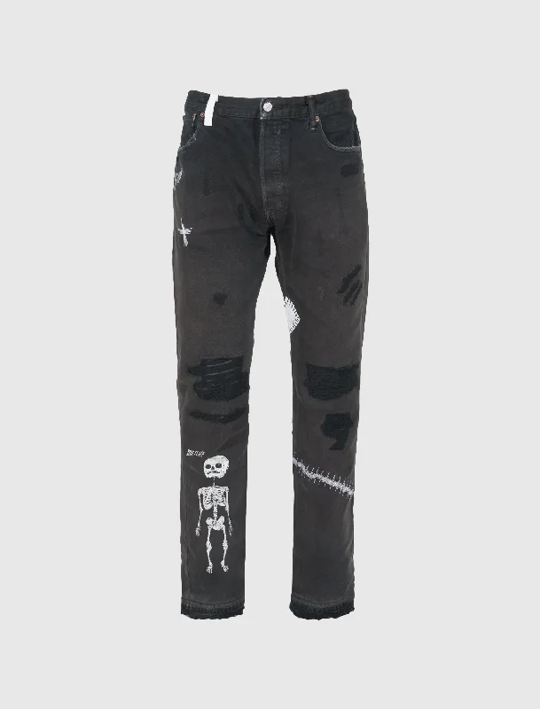 Men's Stretch Jeans with a Moisture - Wicking Lining for Active LifestylesF*CK FACE DENIM