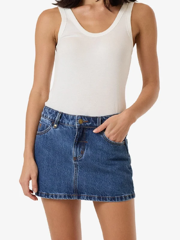 Men's Ripped Skinny Jeans in Acid Wash for an Edgy and Punk - Inspired StyleSophie Skirt - Double Rinsed Blues