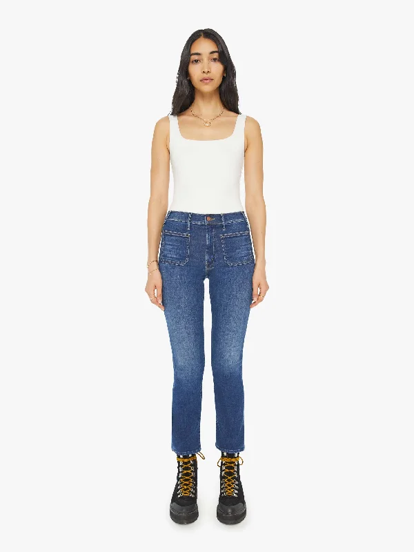 Men's Low - Rise Jeans in a Light Wash for a Casual and Youthful LookThe Patch Pocket Insider Flood - On Your Left Men's Low - Rise Jeans in a Light Wash for a Casual and Youthful LookThe Patch Pocket Insider Flood - On Your Left