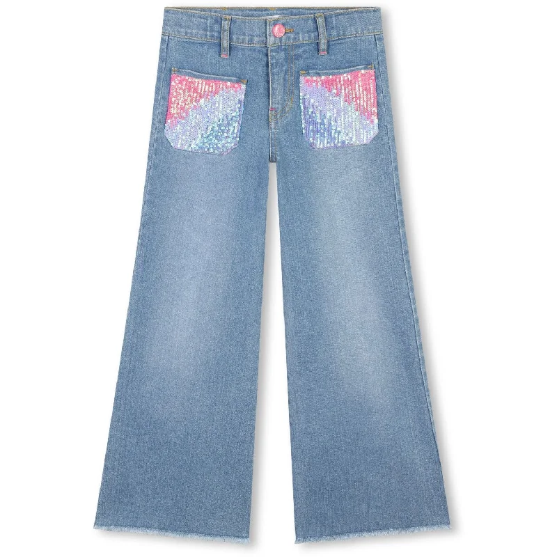 Women's pants for dancing Acid - wash women jeans with a retro finish Billieblush Double Stone + Brush Denim Trousers Women's pants for dancing Acid - wash women jeans with a retro finish Billieblush Double Stone + Brush Denim Trousers