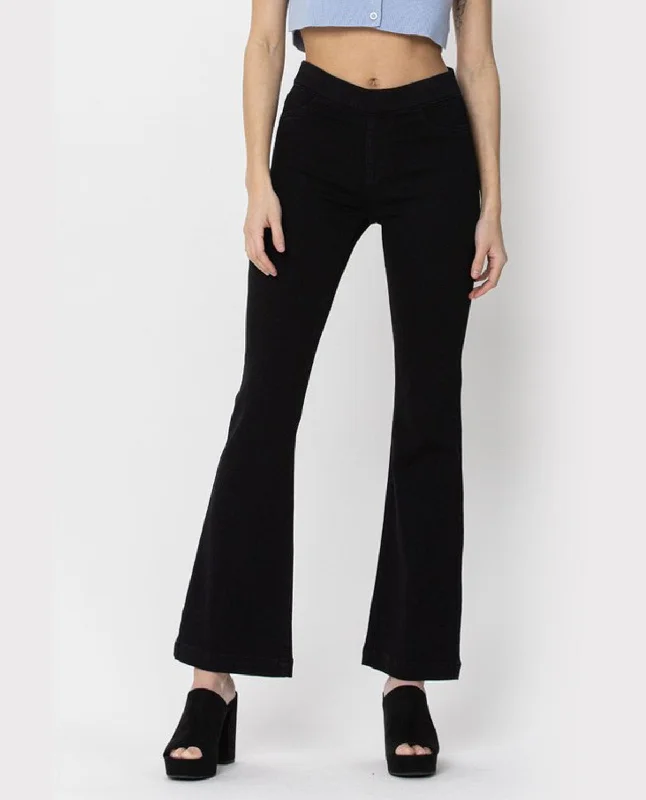 Women's eco - friendly organic pants Mom jeans for a nostalgic and casual look Cello Mid Rise Flare Jegging Women's eco - friendly organic pants Mom jeans for a nostalgic and casual look Cello Mid Rise Flare Jegging