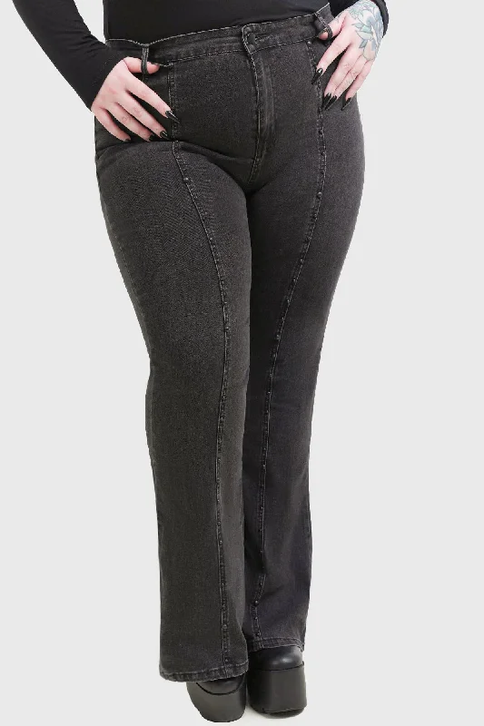 Women's pants for office meetings High - waisted women jeans for a flattering silhouette Dusk Dyed Jeans [PLUS]