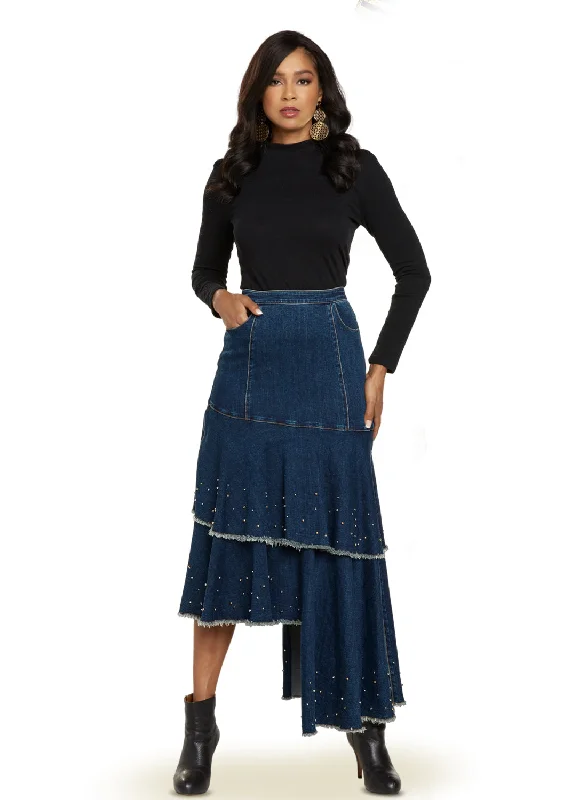 Women's senior - friendly lounge pants Embroidered women jeans with intricate patterns DV Jeans 8442 Women's senior - friendly lounge pants Embroidered women jeans with intricate patterns DV Jeans 8442