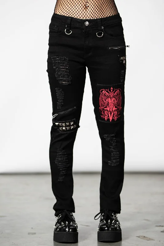 Women's unisex - style casual pants Ripped women jeans for a rebellious and fashion - forward style Forsaken Jeans Women's unisex - style casual pants Ripped women jeans for a rebellious and fashion - forward style Forsaken Jeans