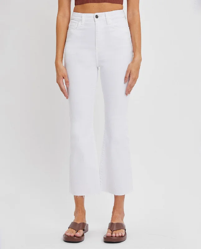 Women's pants for cocktail parties Distressed women jeans for a trendy and edgy look Cello High Rise Crop Flare Jeans Women's pants for cocktail parties Distressed women jeans for a trendy and edgy look Cello High Rise Crop Flare Jeans