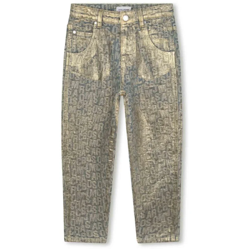 Women's eco - friendly organic pants Mom jeans for a nostalgic and casual look Marc Jacobs New Gold Denim Trousers Women's eco - friendly organic pants Mom jeans for a nostalgic and casual look Marc Jacobs New Gold Denim Trousers