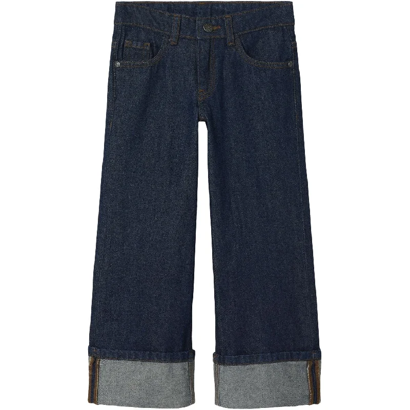 Women's tall - length straight pants Skinny women jeans with a form - fitting design Name It Dark Blue Denim Unwashed Nkfrose Wide Jeans 4795-Ac J Women's tall - length straight pants Skinny women jeans with a form - fitting design Name It Dark Blue Denim Unwashed Nkfrose Wide Jeans 4795-Ac J