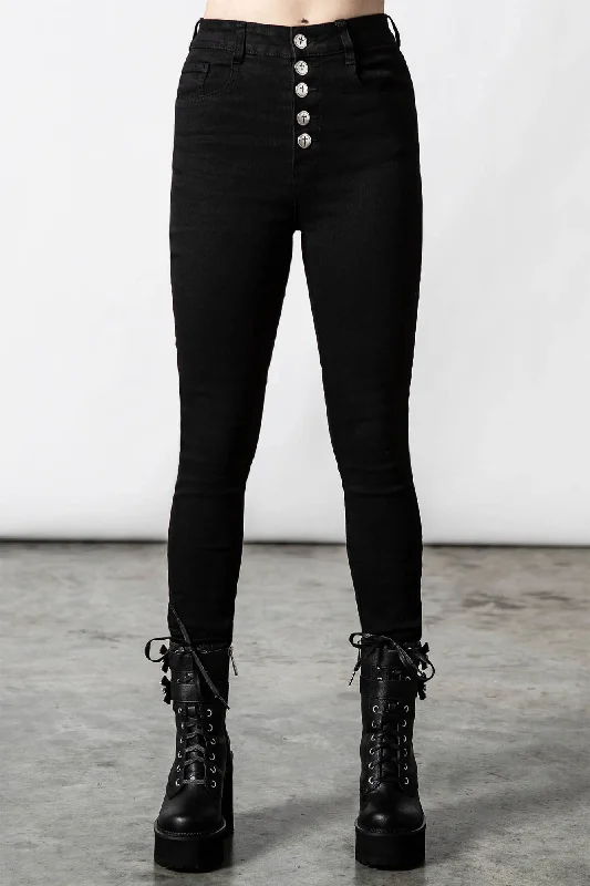 Women's flared office pants Ripped women jeans for a rebellious and fashion - forward style Ravens Cross Jeans Women's flared office pants Ripped women jeans for a rebellious and fashion - forward style Ravens Cross Jeans