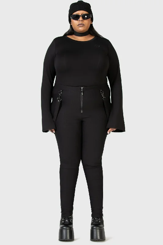 Women's pants for running Wide - leg women jeans for a modern and relaxed vibe Strange Vanity Trousers [PLUS]