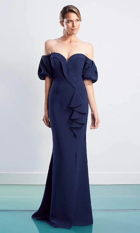 Asymmetric - hem wedding guest dresses in metallic huesAlexander by Daymor - 1479 Sweetheart Crepe Sheath Gown Asymmetric - hem wedding guest dresses in metallic huesAlexander by Daymor - 1479 Sweetheart Crepe Sheath Gown