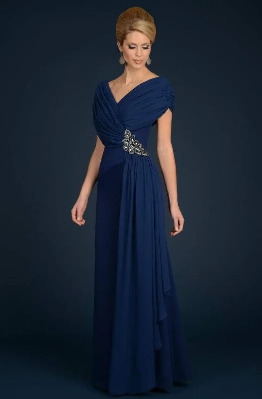 Wedding guest dresses with tassel - adorned belts and A - line skirtsAlexander by Daymor - Ruched V Neck A Line Long Gown 70102 Wedding guest dresses with tassel - adorned belts and A - line skirtsAlexander by Daymor - Ruched V Neck A Line Long Gown 70102
