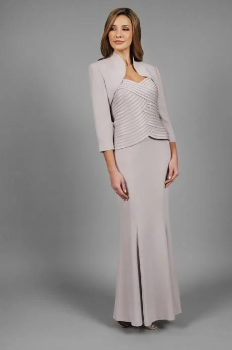 Wedding guest dresses with high - low hems and floral appliquesAlexander by Daymor 707003 - Sweetheart Trumpet Dress with Bolero Wedding guest dresses with high - low hems and floral appliquesAlexander by Daymor 707003 - Sweetheart Trumpet Dress with Bolero