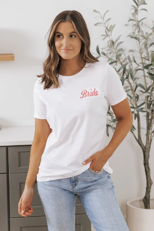 Wedding guest dresses with mesh panels and empire waistsBride Short Sleeve Graphic Tee - FINAL SALE Wedding guest dresses with mesh panels and empire waistsBride Short Sleeve Graphic Tee - FINAL SALE