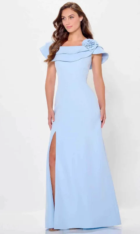 Wedding guest dresses with pom - pom trims for a playful lookCameron Blake CB3231 - Tiered Off Shoulder Evening Dress Wedding guest dresses with pom - pom trims for a playful lookCameron Blake CB3231 - Tiered Off Shoulder Evening Dress