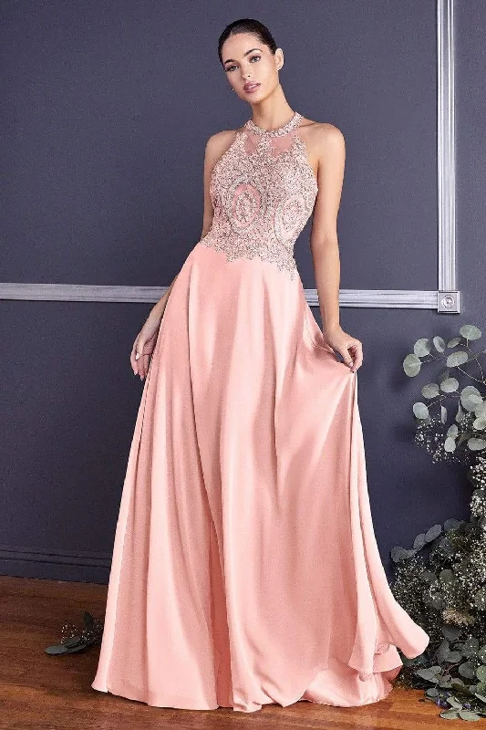 Asymmetric - hem wedding guest dresses in metallic huesCinderella Divine - Illusion Jewel Tonal Appliqued Long Evening Gown Asymmetric - hem wedding guest dresses in metallic huesCinderella Divine - Illusion Jewel Tonal Appliqued Long Evening Gown