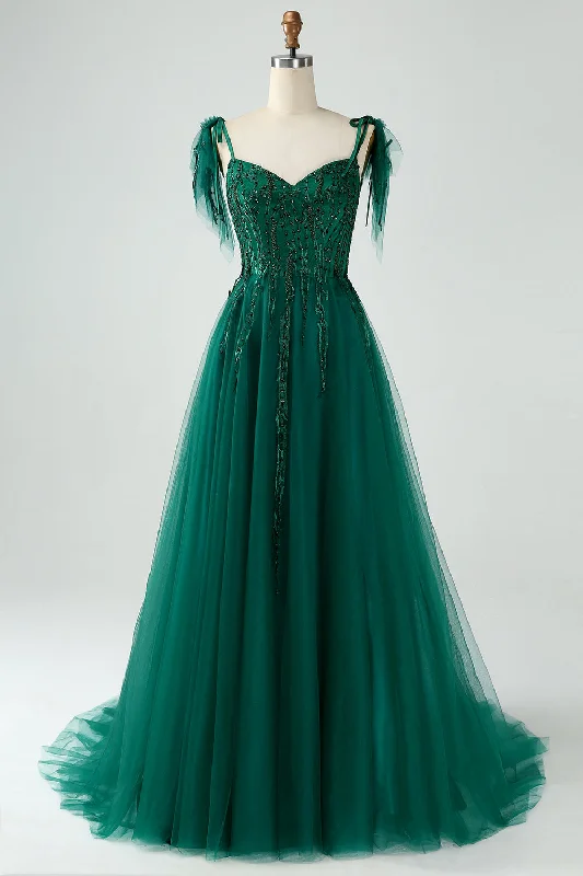 Cocktail dresses with a velvet - trimmed collar and a short skirtDark Green A-Line Spaghetti Straps Tulle Long Prom Dress with Beading Cocktail dresses with a velvet - trimmed collar and a short skirtDark Green A-Line Spaghetti Straps Tulle Long Prom Dress with Beading