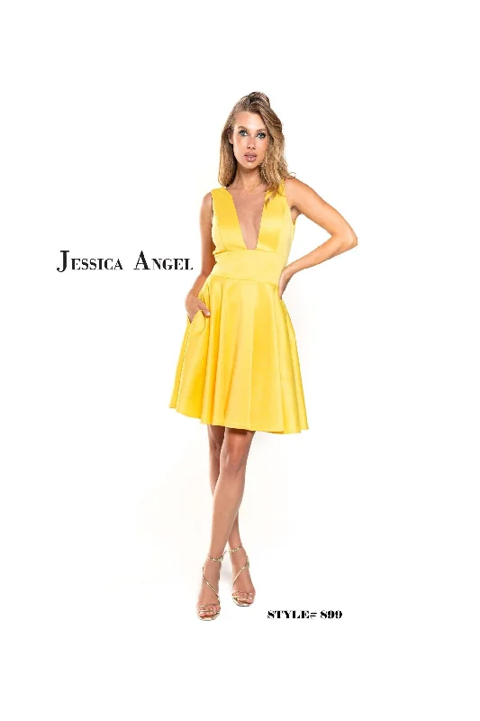 Mini cocktail dresses with a denim fabric for a casual - chic lookJessica Angel Short Sleeveless Cocktail Dress 899 Mini cocktail dresses with a denim fabric for a casual - chic lookJessica Angel Short Sleeveless Cocktail Dress 899
