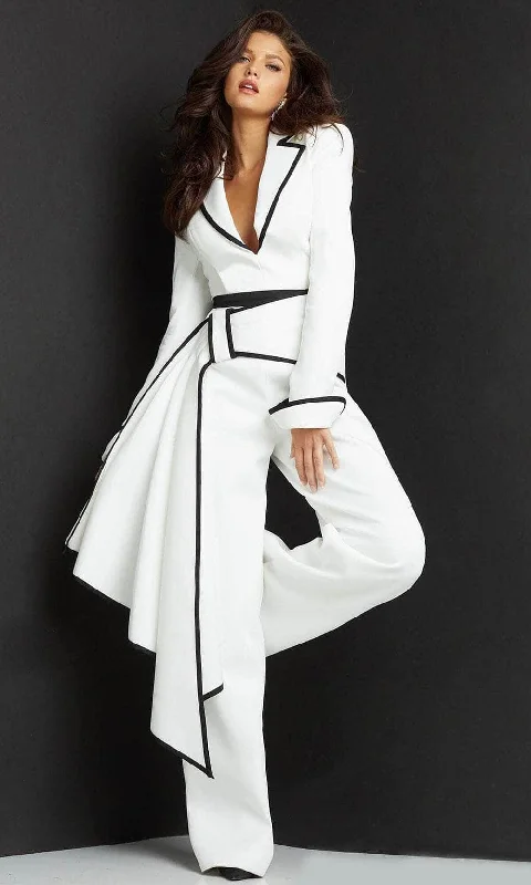 Halter - neck wedding guest dresses with beaded strapsJovani 06917 - Collared V-Neck Formal Jumpsuit Halter - neck wedding guest dresses with beaded strapsJovani 06917 - Collared V-Neck Formal Jumpsuit
