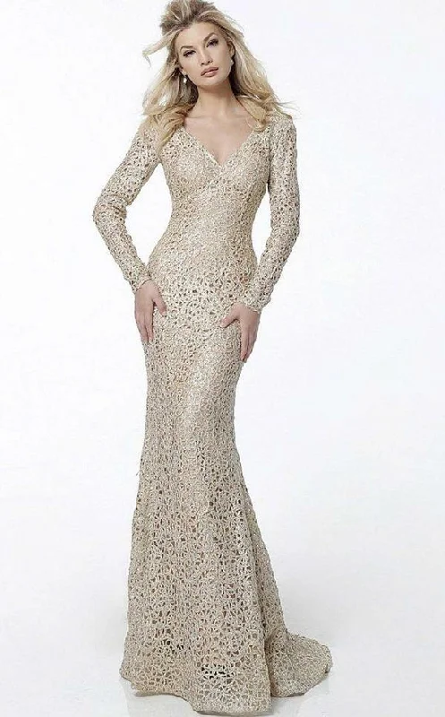 Bodycon dress with a transparent panel​Jovani 61887 Long Formal Prom Dress