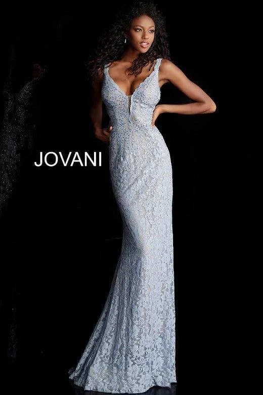 Bodycon dress for a bridal shower​Jovani 48994 Long Formal Lace Prom Dress