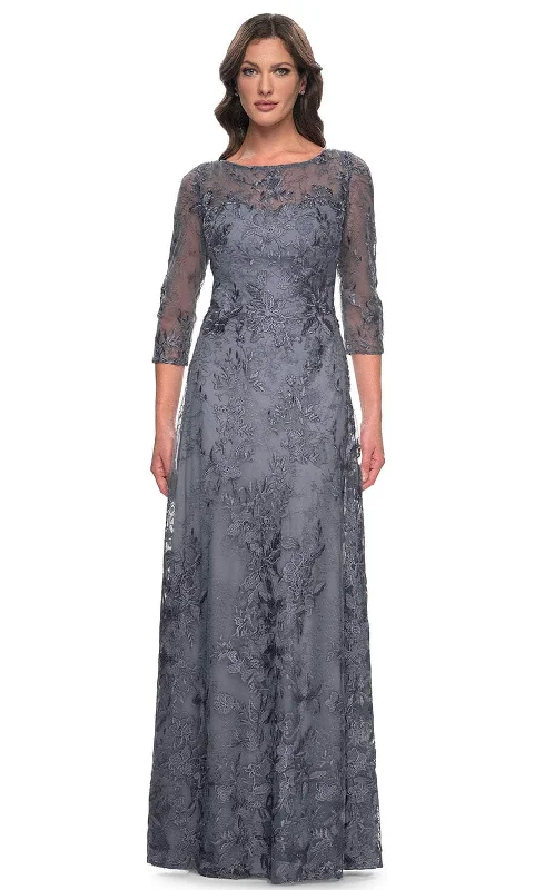 Wedding guest dresses with cold - shoulder designs and solid colorsLa Femme 30060 - Bateau A-Line Formal Dress Wedding guest dresses with cold - shoulder designs and solid colorsLa Femme 30060 - Bateau A-Line Formal Dress
