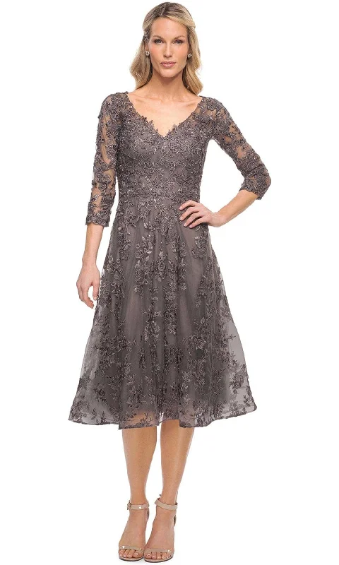 Wedding guest dresses with tiered skirts for a feminine lookLa Femme 30268 - Laced A Line Dress Wedding guest dresses with tiered skirts for a feminine lookLa Femme 30268 - Laced A Line Dress