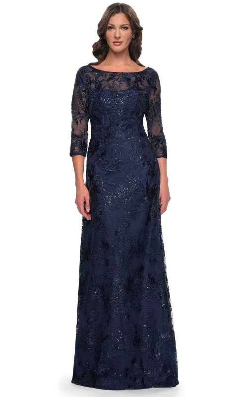 Sequined wedding guest dresses for an evening weddingLa Femme 30835 - Illusion A-Line Formal Dress Sequined wedding guest dresses for an evening weddingLa Femme 30835 - Illusion A-Line Formal Dress