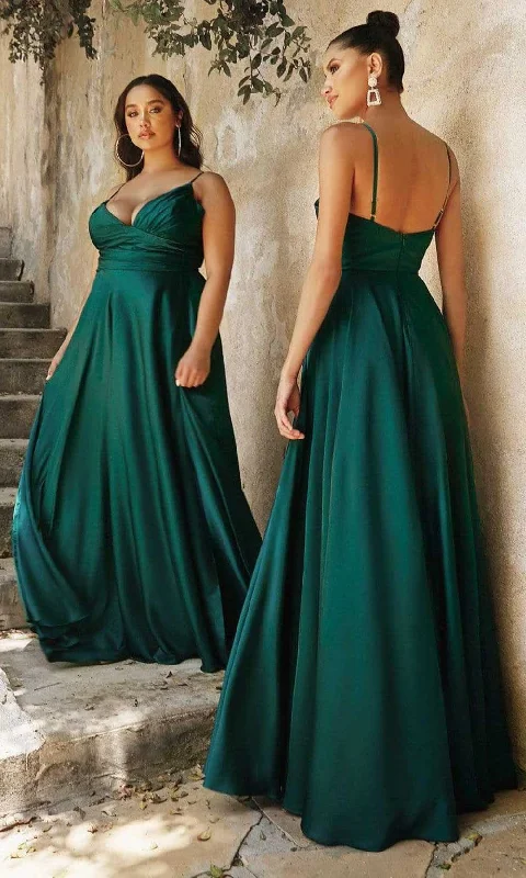 Off - the - shoulder wedding guest dresses in chiffonLadivine 7485 - V-Neck Wrap Bodice Evening Gown Off - the - shoulder wedding guest dresses in chiffonLadivine 7485 - V-Neck Wrap Bodice Evening Gown